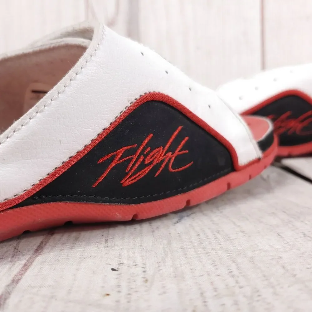 Jordan Hydro 4 Retro White Fire Red SLIDES Sandals - MEN’S SIZE 9 - Flip-flops